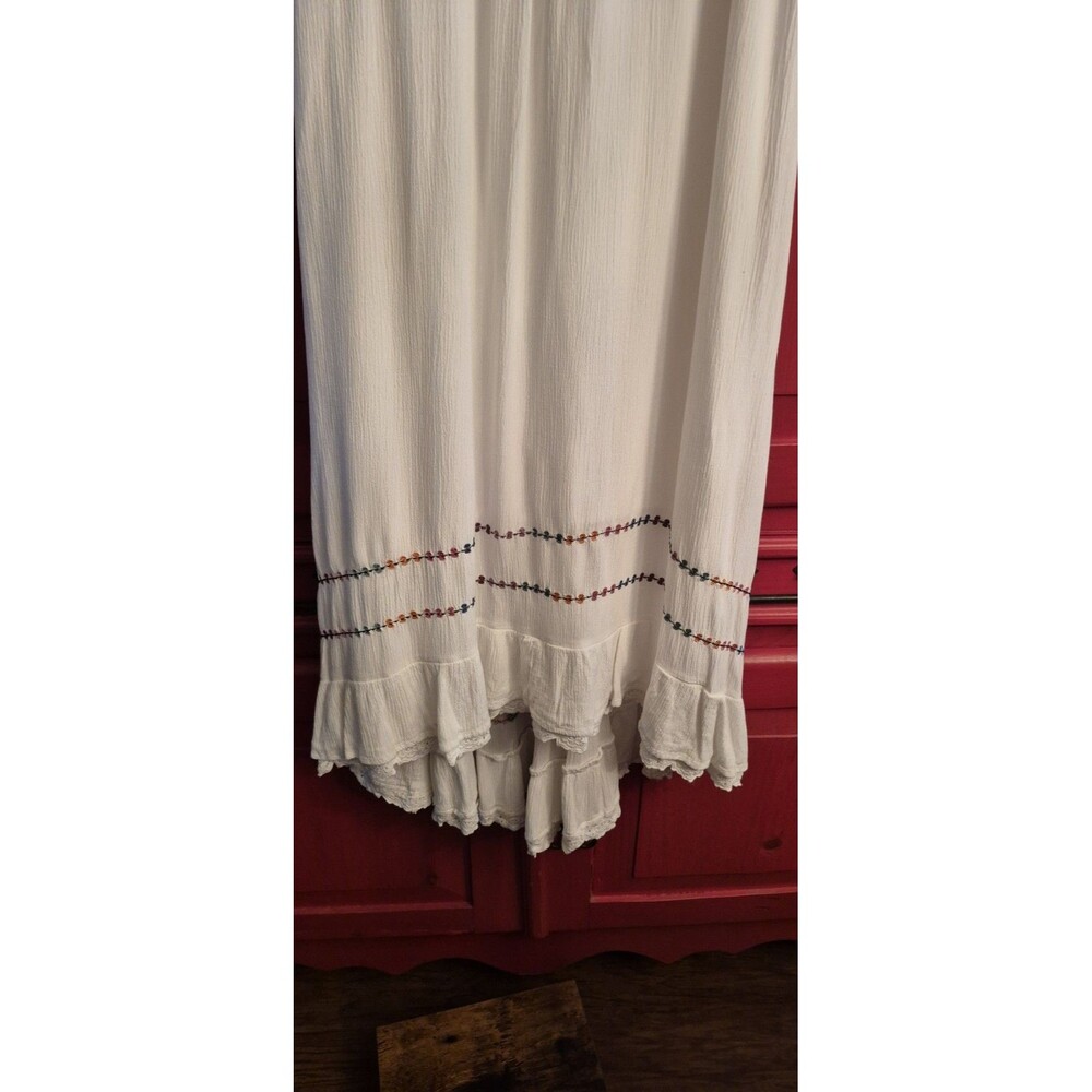 Matilda Jane Medium Brilliant Daydream Adante Dress White Beach Rainbow Trim EUC - Picture 4 of 8